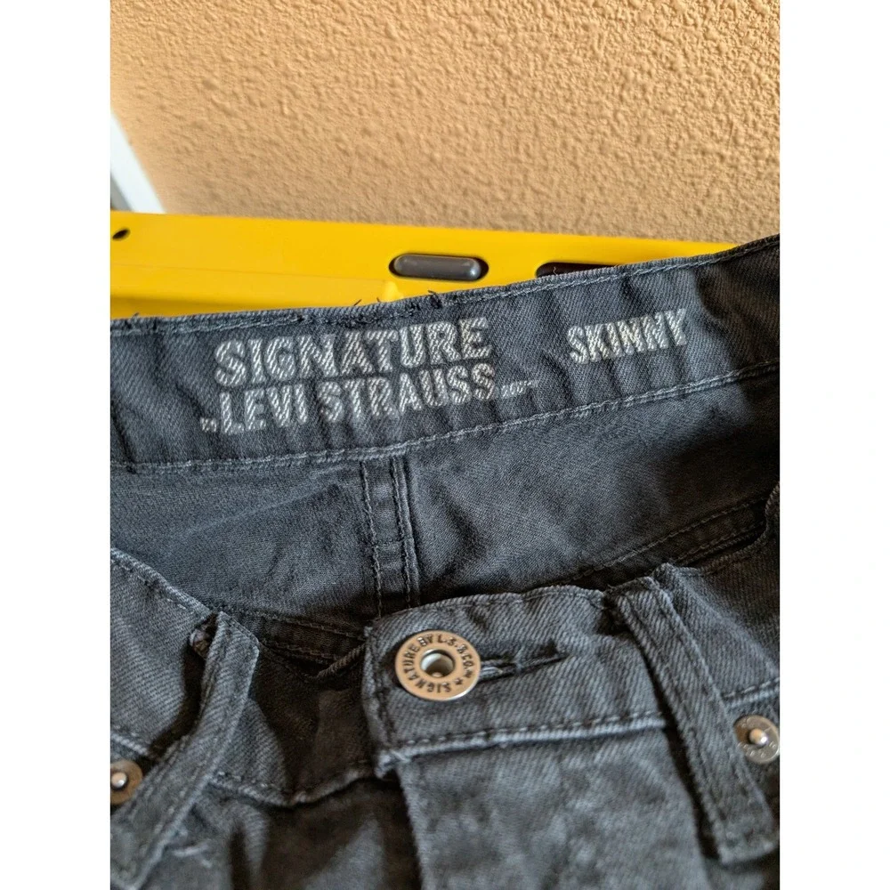 Levi Strauss Signature Jeans Men's12 Faded Black W29 L30‎ Skinny